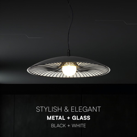 CORP ILUMINAT CU SOCLU E27 600X90MM - NEGRU/ALB [4]