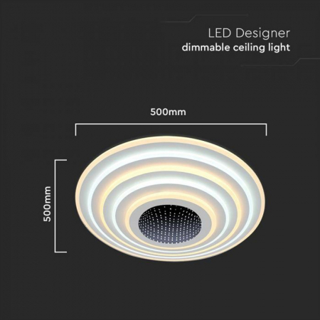 Corp iluminat decorativ dimabil, 125w, 3000k + 6000k, alb, V-TAC 15359 [3]