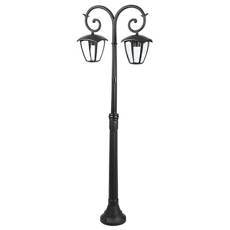 Corp iluminat exterior casa / gradina - CORP ILUMINAT GRADINA NEGRU IP44 2XE27 141CM