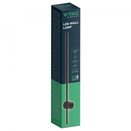 Corp iluminat LED, 12W, 3000K, IP65, negru, V-TAC 6834 [2]