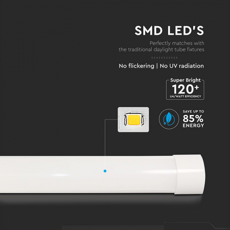CORP ILUMINAT LED 20W 60CM 120LM/W 6500K ALB RECE [7]