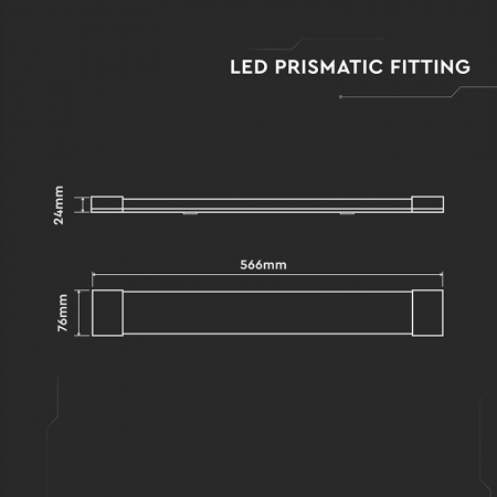 CORP ILUMINAT LED 20W 60CM 120LM/W 6500K ALB RECE, CIP CREE [5]