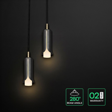 CORP ILUMINAT LED 2X5W 3000K 2000X1770MM - NEGRU [5]