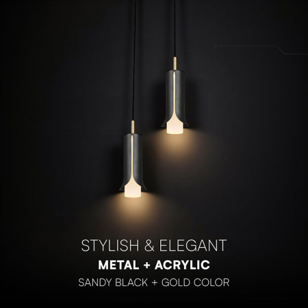 CORP ILUMINAT LED 2X5W 3000K 2000X1770MM - NEGRU [4]