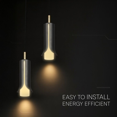 CORP ILUMINAT LED 2X5W 3000K 2000X1770MM - NEGRU [3]