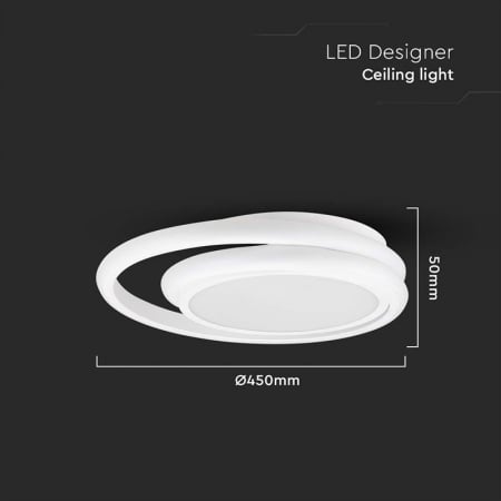 Corp iluminat led, 38w, 3in1, alb, V-TAC 6921 [2]