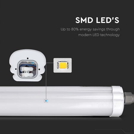 Corp iluminat LED, 60cm, 18W, 4000K, alb neutru, IP65, V-TAC, SKU-216283 [2]