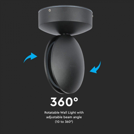 CORP ILUMINAT LED 7W IP65 3000K - NEGRU [10]