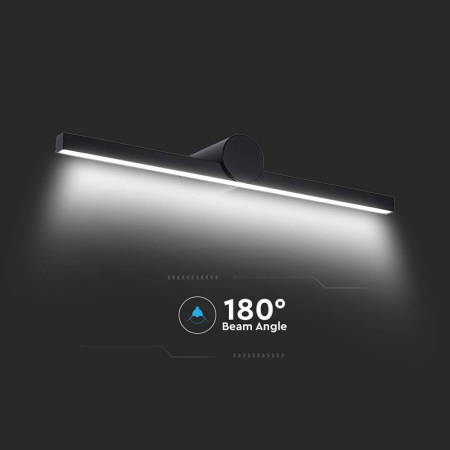 Corp iluminat LED, montaj deasupra oglinzii, 10W, 3000K, negru, V-TAC 405831 [6]