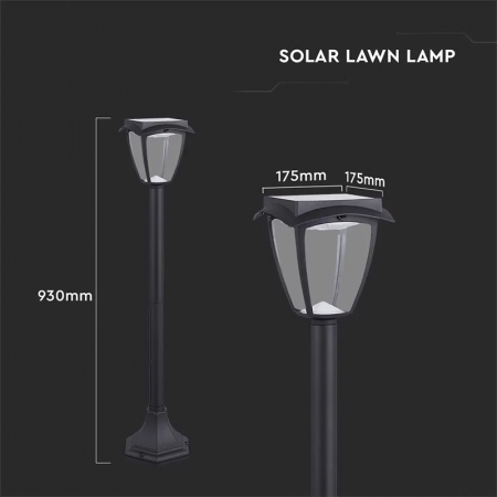 Corp iluminat LED solar, 2W, 3000K + 6000K, IP65, V-TAC 2894 [4]