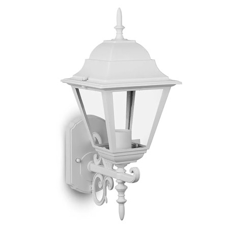 Corp iluminat exterior casa / gradina - CORP ILUMINAT MONTAJ PERETE E27 IP44 - ALB MAT