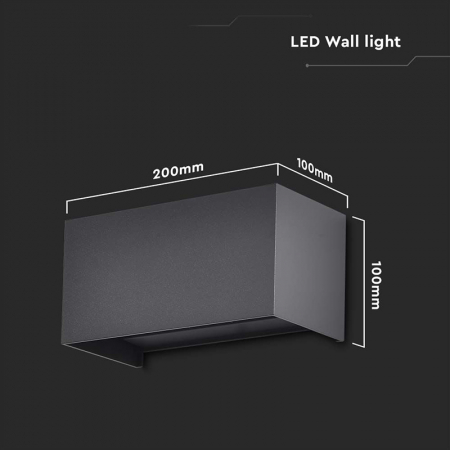 CORP ILUMINAT PERETE IP65 24W 3000K - NEGRU [4]