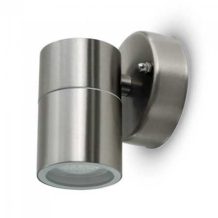 Corp iluminat exterior casa / gradina - Aplica perete exterior cu soclu 1xGU10  IP44 INOX V-TAC 7501