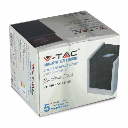 Corp iluminat, soclu GU10, negru/gri, V-TAC 3143 [7]
