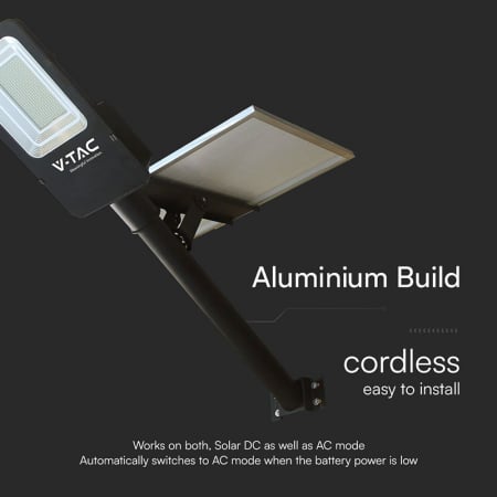 Lampa led  stradala hybrid cu panou solar 50w 6500k V-TAC 23579 incarcare solara/retea [5]