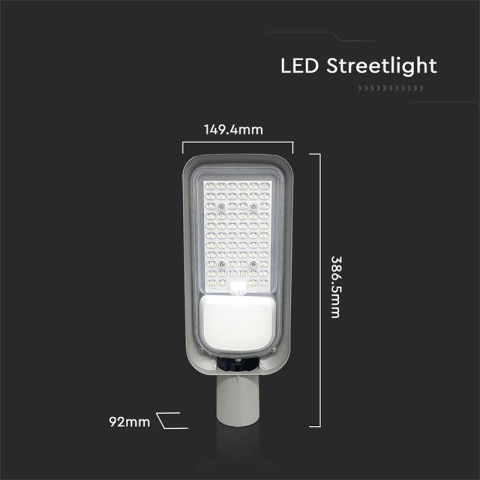 CORP ILUMINAT STRADAL LED 50W 4000K IP65 - GRI [2]