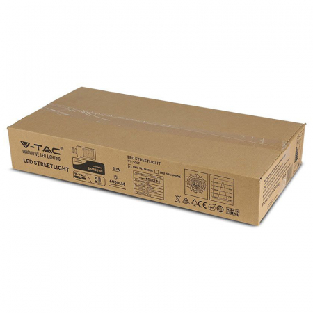Corp iluminat stradal LED, 50W, A++, 4000K, alb rece, cip Samsung, V-TAC, SKU-527 [9]