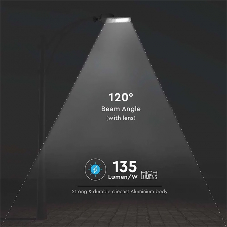 Corp iluminat stradal slim LED, 100W, 135LM/W, 4000K, cip Samsung, V-TAC, SKU-21960 [11]