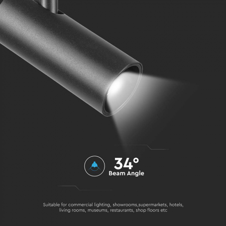 Corp led magnetic, 20w, 3000k, negru, V-TAC 10255 [6]