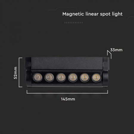 CORP LED MAGNETIC 5W 3000K - NEGRU [5]