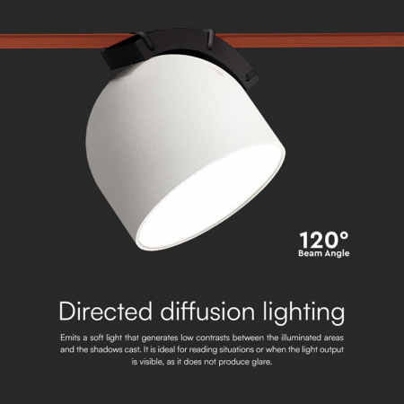 Corp led magnetic tracklight, 12w, 3000k, alb, V-TAC 23107 [8]