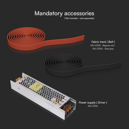 Corp led magnetic tracklight, 20w, 3000k, alb, V-TAC 23110 [11]