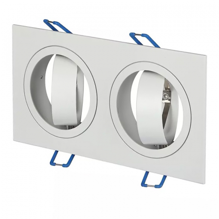 Corp spot 2xGU10, pătrat, alb, V-TAC, SKU-3607 [1]