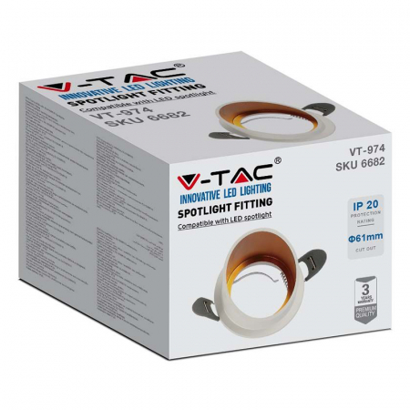 Corp spot GU10, alb, V-TAC, SKU-6682 [2]