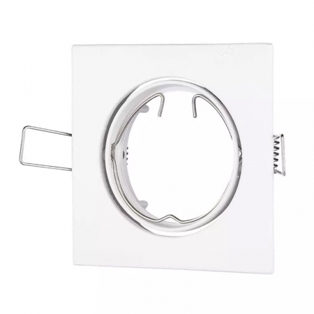 Corp spot GU10, crom, pătrat, alb, unghi reglabil, V-TAC, SKU-3590 [1]