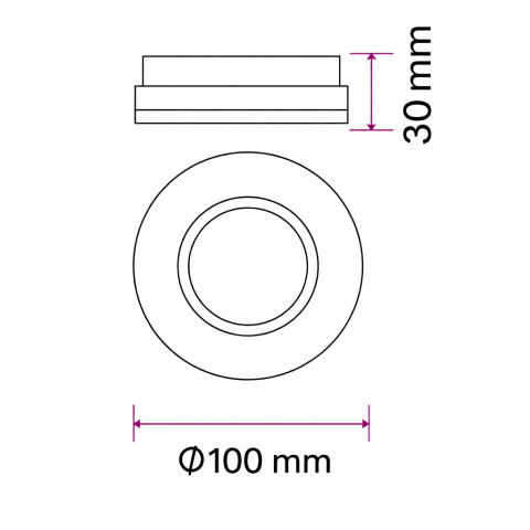 Corp spot GU10, din gips, alb, V-TAC 3652 [2]