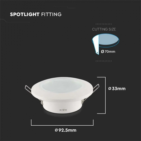 Corp spot GU10, IP44, alb, V-TAC, SKU-6698 [3]