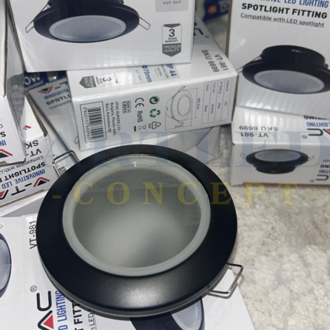 Corp spot GU10, IP44, negru, V-TAC 6699 [1]