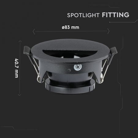 Corp spot GU10, negru, V-TAC 8608 [10]