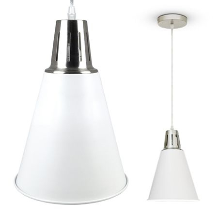 ILUMINAT INTERIOR - CORP SUSPENDAT PENTRU ILUMINAT MAX 60W IP20 CULOARE ALB/ARGINTIU