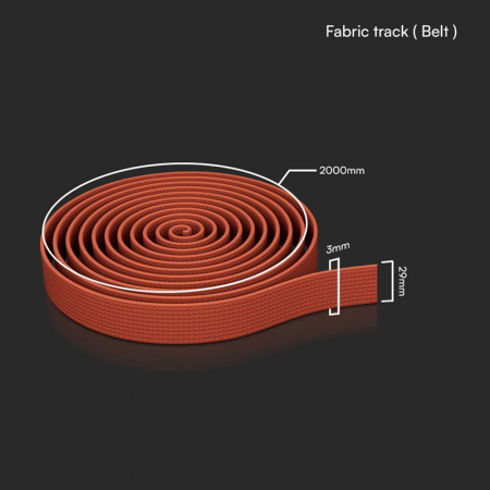 CUREA TEXTILA PENTRU CORP TRACKLIGHT 10M - ROSU [2]