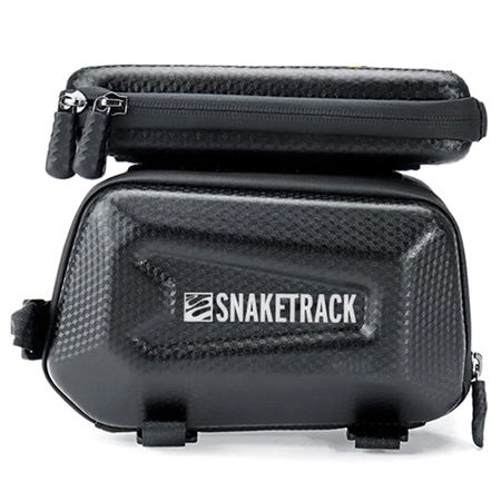 Accesorii Biciclete - GEANTA BICICLETA CU SUPORT TELEFON PRINDERE PE CADRU IP54 - NEGRU