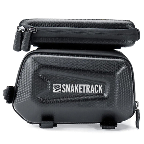 GEANTA BICICLETA CU SUPORT TELEFON PRINDERE PE CADRU IP54 - NEGRU [1]