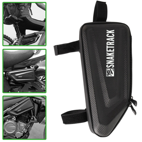 GEANTA BICICLETA CU SUPORT TELEFON PRINDERE PE CADRU - NEGRU [3]