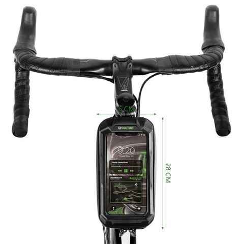 GEANTA BICICLETA CU SUPORT TELEFON PRINDERE PE CADRU - NEGRU [5]