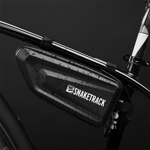 GEANTA BICICLETA CU SUPORT TELEFON PRINDERE PE CADRU - NEGRU [4]