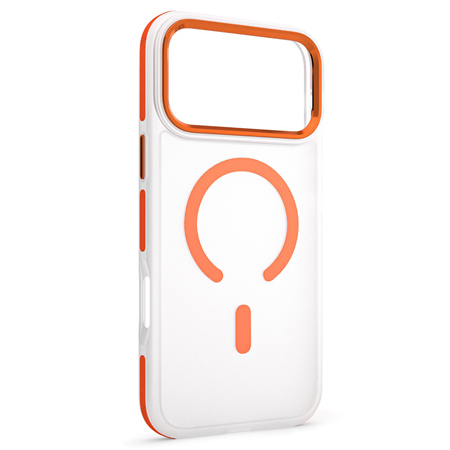 Accesorii GSM/Tablete/Smartwatch - HUSA PROTECTIE MAG CASE IPHONE 17 PRO MAX - TRANSPARENT/PORTOCALIU