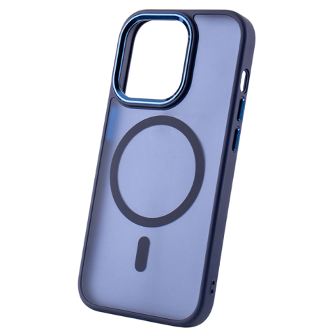 HUSA SILICON PENTRU IPHONE 17 PRO MAX CU INEL - ALBASTRU NAVY [2]