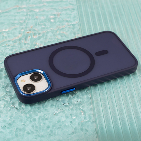 HUSA SILICON PENTRU IPHONE 17 PRO MAX CU INEL - ALBASTRU NAVY [6]