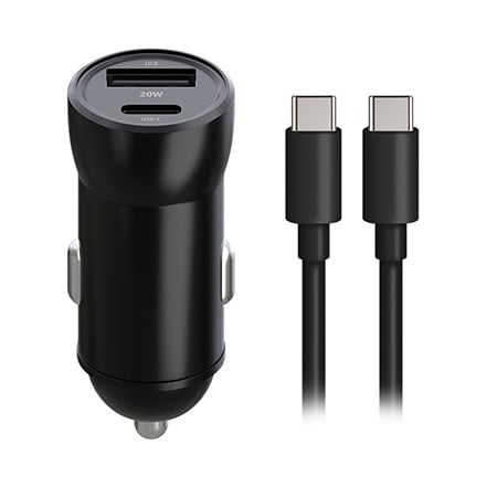 Accesorii GSM/Tablete/Smartwatch - INCARCATOR AUTO 1XUSB 20W + 1X USB-C 60W + CABLU USBC - USB-C