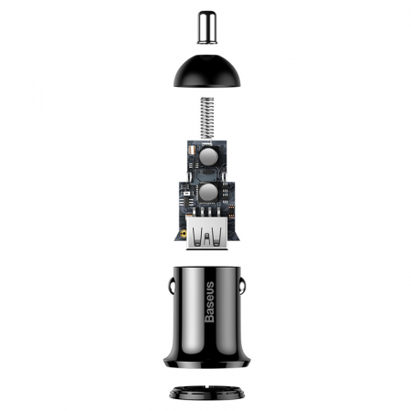 INCARCATOR AUTO 2XUSB 4.8A BASEUS - NEGRU [3]