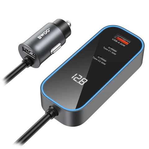 INCARCATOR AUTO 30W PD 2X USB-C + 1X USB A - NEGRU [3]