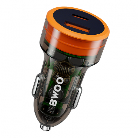 INCARCATOR AUTO 38W QC 18W + PD 20W - TRANSPARENT [1]