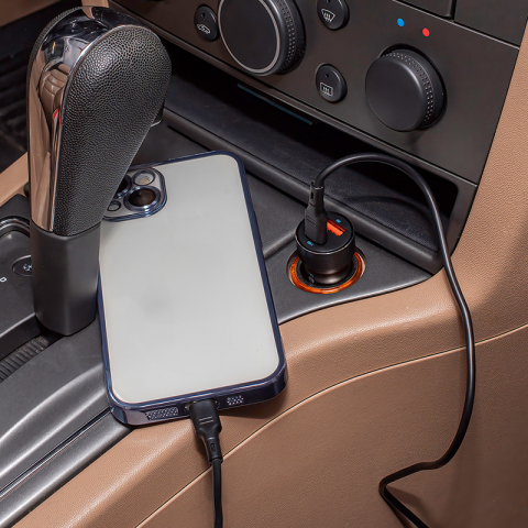 INCARCATOR AUTO PD 1 X USB-C 20W SI 1 X USB + CABLU USB-C 60W [9]