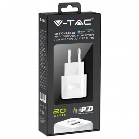 INCARCATOR RAPiD UN PORT USB + TIP C 20W - ALB [5]