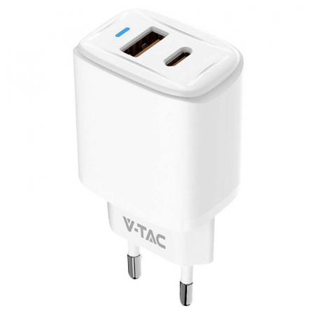 INCARCATOR RETEA QC 20W USB SI TIP C - ALB [1]